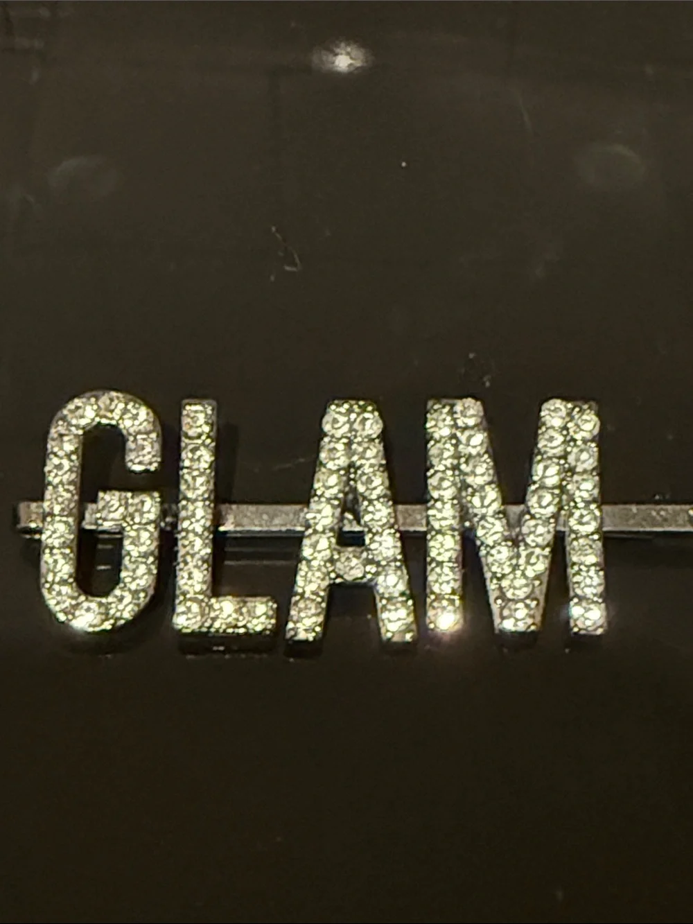 Kitsch GLAM Crystal Letter Hair Pin - Silver Sparkle